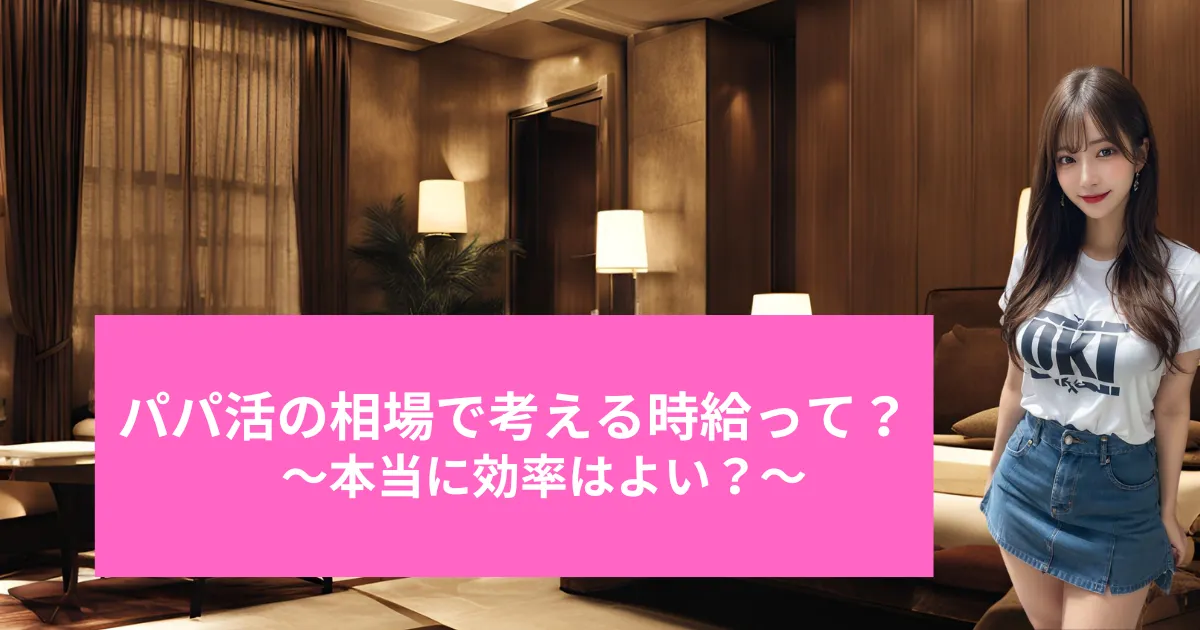 パパ活の時間相場って？デート内容と時給換算してみた